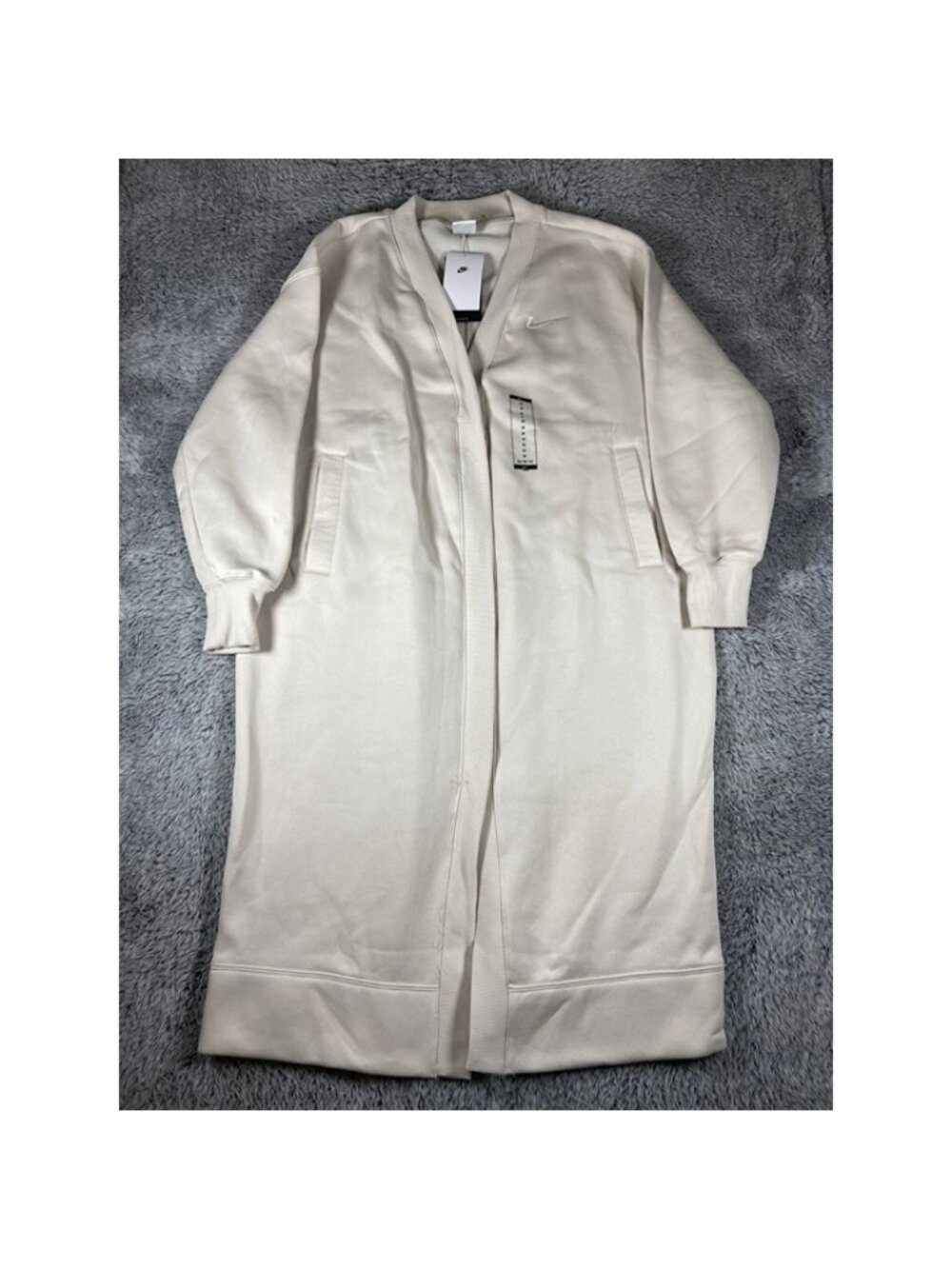 Nike Phoenix Fleece Oversized Long Cardigan Size Medium Women Orewood FV8036-104
